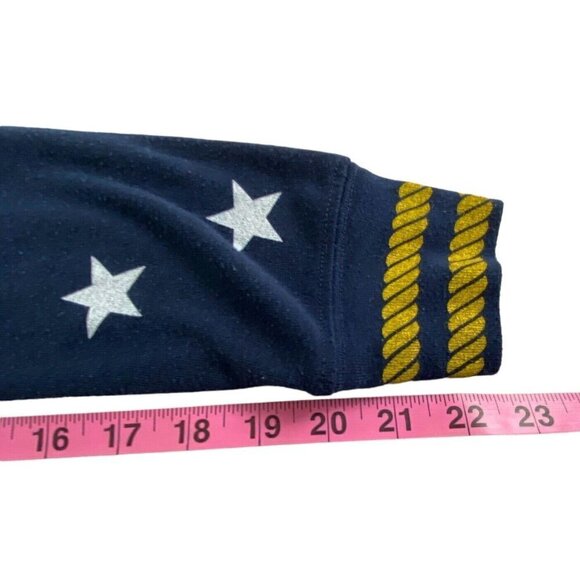 WILDFOX Stars Sailor Rope Nautical Pullover Long Sleeve Top Blue S 22-12 - Picture 11 of 15